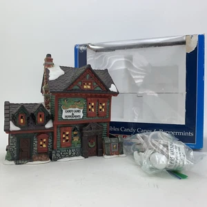 Holiday Time Zuckerstangen & Pfefferminzladen P6133 Dorf Sammlerstück Vintage 1999 - Bild 1 von 24
