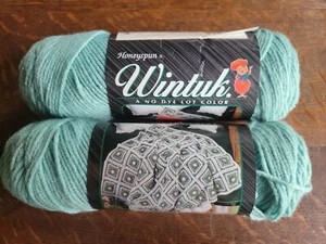 Honeyspun Wintuk Vintage Acrylic Yarn Lot Of 2 Skeins Sage 3149 NOS - Picture 1 of 2