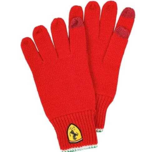 Guantes de punto Scuderia Ferrari guantes pantalla táctil unisex NUEVO