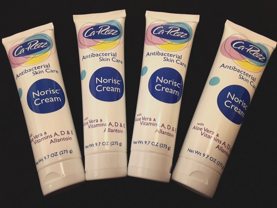 Creme Norisc antibacteriano para cuidados com a pele Ca-Rezz 9,7 oz 4 pacotes novo lacrado validade 5/23 - Imagem 1 de 4