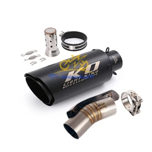 Slip For Suzuki GSXR1000 GSXR1000R 2012-2023 Black Muffler Exhaust Mid Link Pipe - Picture 1 of 11