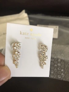 Neu mit Etikett Kate Spade New York Blume Ohrnadeln klar/gold - Bild 1 von 8