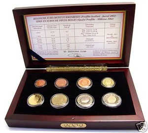 manueduc  BELGICA  2002  ESTUCHE MADERA  PROOF  Sólo 15.000  NUEVO - Imagen 1 de 1