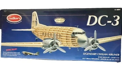 NOVO Guillows DC-3 Scale Balsa Aircraft Kit 804 Display Model Kit - Imagem 1 de 2