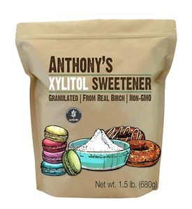 Edulcorante de xilitol, 1,5 lb, hecho de abedul, sin gluten, apto para cetogénicos, no transgénico - Imagen 1 de 12