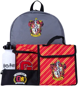 Harry Potter Backpack 4 Piece Kids School Set - Gryffindor House Backpack Set - Picture 1 of 9