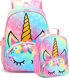 Backpack for Kids Boys Girls Preschool Kindergarten Bookbag Set with Lunch Box T