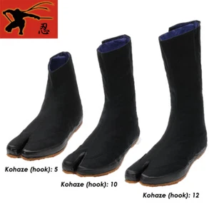 Botas Ninja Zapatos Ninja Negras Jika-tabi Kunoichi Japonesas Genuinas Marugo - Imagen 1 de 35