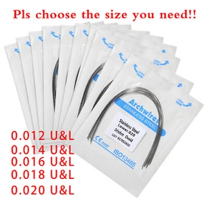 10 Packs Dental Orthodontic Stainless Steel Arch Wires Ovoid Upper / Lower CN - Picture 1 of 13