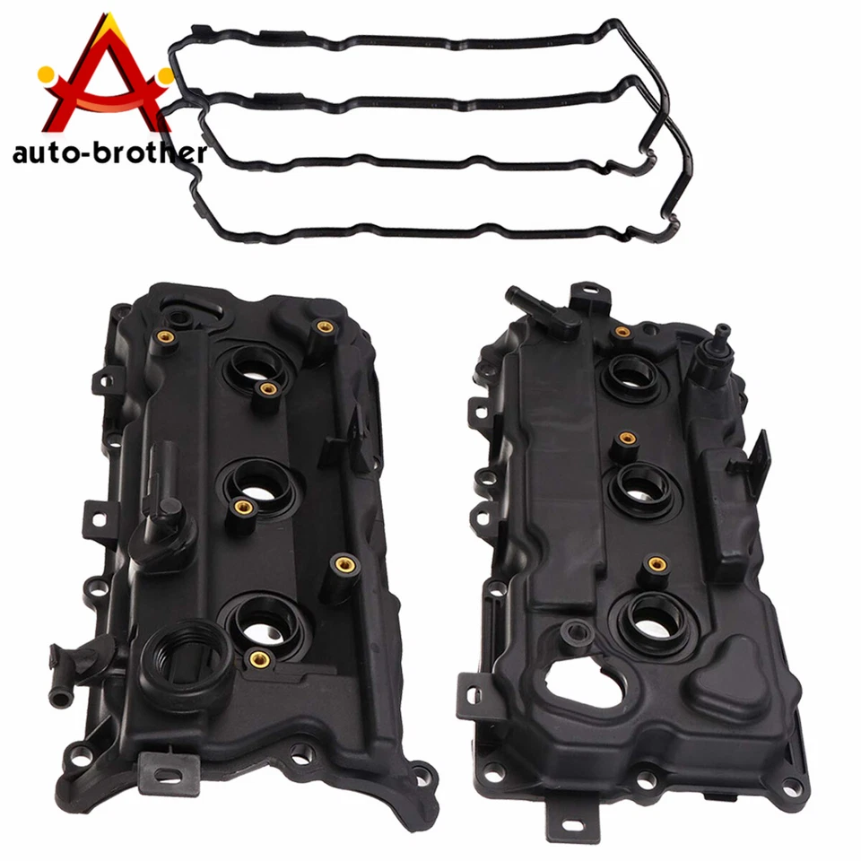 LH & RH Engine Valve Cover W/ Gaskets Fit For 2009-2015 NISSAN Murano Quest 3.5L - Image 1 of 4