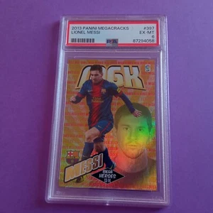 #397 MESSI BARCELONA PSA 6 HEROES PANINI LIGA MEGACRACKS 2013 NO ROOKIE CARD - Picture 1 of 2