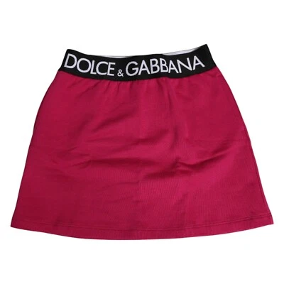 DOLCE & GABBANA Kids Skirt Pink Cotton DG Logo Waistband A-line s. Tag 8 690usd - Image 1 of 3