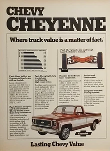 1972 Chevrolet Cheyenne Pickup Truck Print Ad - Picture 1 of 1