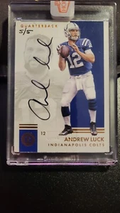 2016 Panini Encased Auto Gold 5/5 Andrew Luck #63 Auto Hand Numbered on Card - Picture 1 of 2