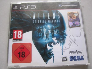 ALIENS: COLONIAL MARINES Promo ed. Autografato Signed PS3 Boxed Pal Pal - Picture 1 of 2