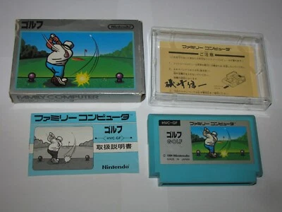 Golf Silver Box Picture Label Famicom NES Japan import boxed + manual US Seller - Image 1 of 4