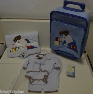 ALLY & BAILEY BABY BOY BLUE LAYETTE CLOTHING, BLANKET SET ~ ULTIMATE SHOWER GIFT - Picture 1 of 9