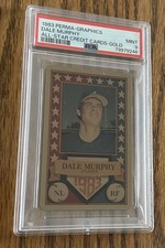 1983 Perma-Graphics All Star Credit Card Gold Dale Murphy PSA 9 MINT