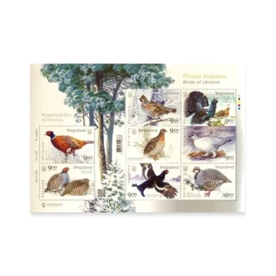 VERY RARE STAMPS of Ukraine "Birds of Ukraine. Galliformes" FULL SHEET - Image 1 of 2
