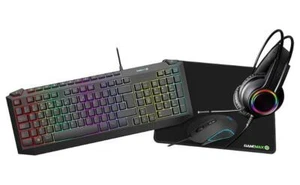 Pulse 4-In-1 Pc Gaming Bundle Keyboard & Mouse Combo Set With Headset - Picture 1 of 10