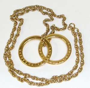 Vintage Ralph Lauren 36" Gold Chain Multi-Wear Jewelry w/ 2 Circle Loops - Picture 1 of 2
