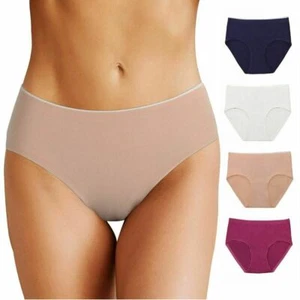 4 Pack Women's Cotton Underwear Set Panties Underpants Undies High-cut Briefs US - Picture 1 of 15
