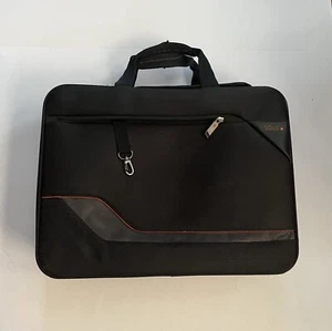 Solo Laptop Briefcase 16” Smart Strap Check Fast Black Nylon Padded VTR327-4 - Picture 1 of 16