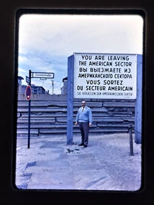 half frame slide Berlin Germany 1960's American Sector Sign German marked mount - Picture 1 of 2