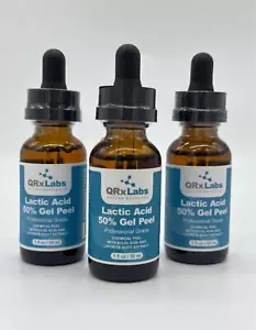 QRxLabs Lactic Acid 50% Gel Peel - 1 fl oz - Professional Treatment, 3 Pack - Picture 1 of 3