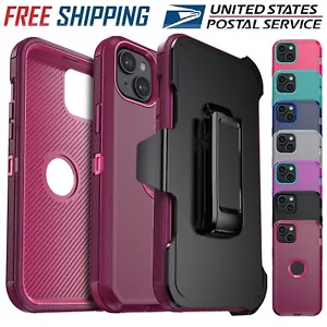 For Apple iPhone 14/14 Plus/14 Pro Hybrid Hard Case Heavy Duty Cover / Belt Clip - Picture 1 of 54