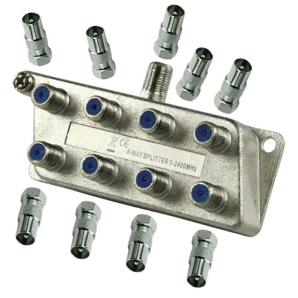 TronicXL 8fach BK Verteiler Premium TV Kabel Adapter Antennenverteiler