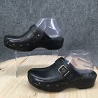 Obeo Bio System Shoes Womens 8 N Fay Buckle Mule Clogs Black Leather Slip On