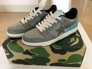 Authentic a bathing ape bape sk8 sta #2 gray men’s US 9.5 new bapesta sneakers - Picture 1 of 12