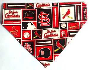 Over Collar SlideOn Pet Dog Cat Bandana ST. LOUIS CARDINALS Baseball LARGE - Picture 1 of 1