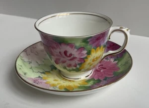 Crown Staffordshire Bone China Made In England Tea Coffee Cup & Saucer Floral - Picture 1 of 9