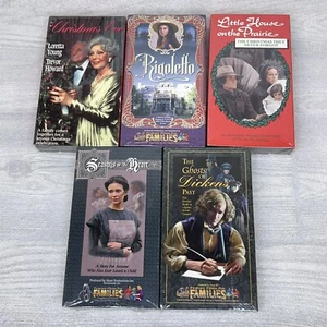 Family VHS Lot, Christmas Eve Rigoletto Little House Prairie Dickens Past NEW! - Picture 1 of 7