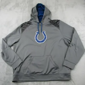 Indianapolis Colts NFL Hoodie Size XXL Grey Hooded Sweatshirt w/Pocket Majestic - Picture 1 of 11
