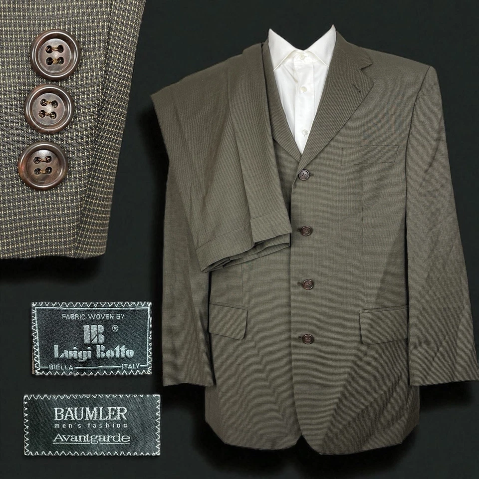 Baumler Avantgarde Hungary Made 2 Piece Suit Mens 46R 36x29 Multicolor Wool - Image 1 of 4