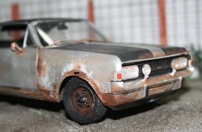 Opel Commodore A GS/E 1:18 Umbau Tuning Scheunenfund Ratte gealtert Rost rostig - Bild 1 von 4