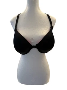 PINK Victoria's Secret klassischer schwarzer Raceback Push Up BH, Gr. 36DD - Bild 1 von 5