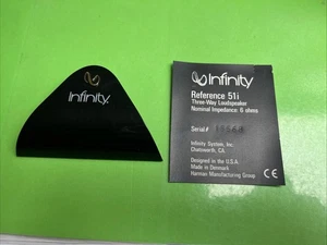 Infinity Schild + Typenschild original Lautsprecher  Bau -HiFi Reference - Bild 1 von 10
