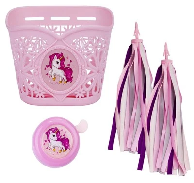 SUN BABY Fahrradkorb Kinder Mädchen Lenkerkorb vorne Lenker 12 14 16 Zoll Glocke Lenkerbä