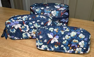 Neu ohne Etikett Vera Bradley Kosmetikset Reiseorganizer 3-teilig Kosmetiktasche Floral Burst - Bild 1 von 19