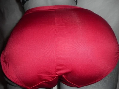 Bali Women's Red Hi Cut Panties One Smooth With U Lace Large & Extra Large - Image 1 of 4