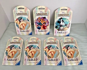 Disney Lorcana TCG: Fabled Sleeved Booster Pack Neu Factory Sealed x7 - Bild 1 von 5