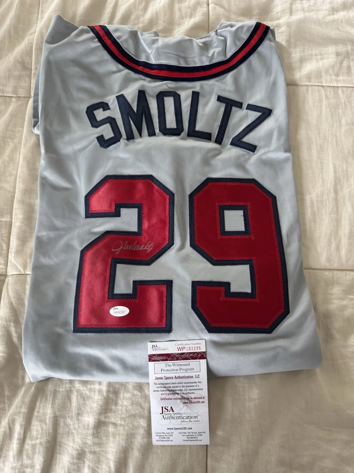 John Smoltz Custom Braves Signed Jersey (JSA)  - Image 1 of 1