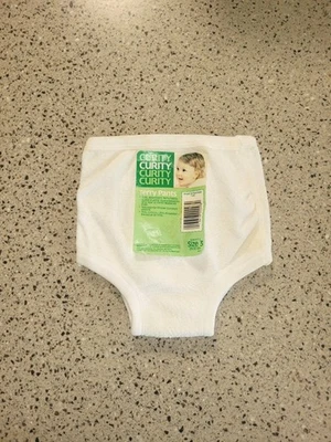 Pantalones de entrenamiento para ir al baño de tela de rizo vintage CURITY talla 3 29-32 libras bebé niño pequeño Foto 1 de 4