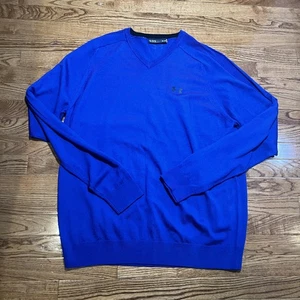Under Armour Pullover Herren Extra Large Blau V-Ausschnitt Pulli Loose Fit Sweatshirt - Bild 1 von 7