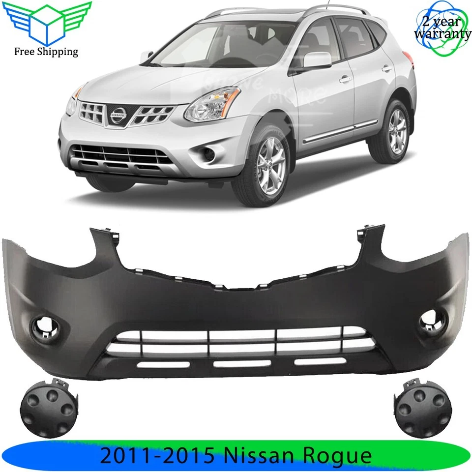 前保险杠保护套 Fascia & Fog 灯罩套件适用于 2011 - 2015 年日产 Rogue — 第 1/4 张图片