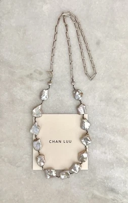 $265 Chan Luu Gray Baroque Pearls w Sterling Chain Necklace ~ Gorgeous! 🌺 - Image 1 of 4